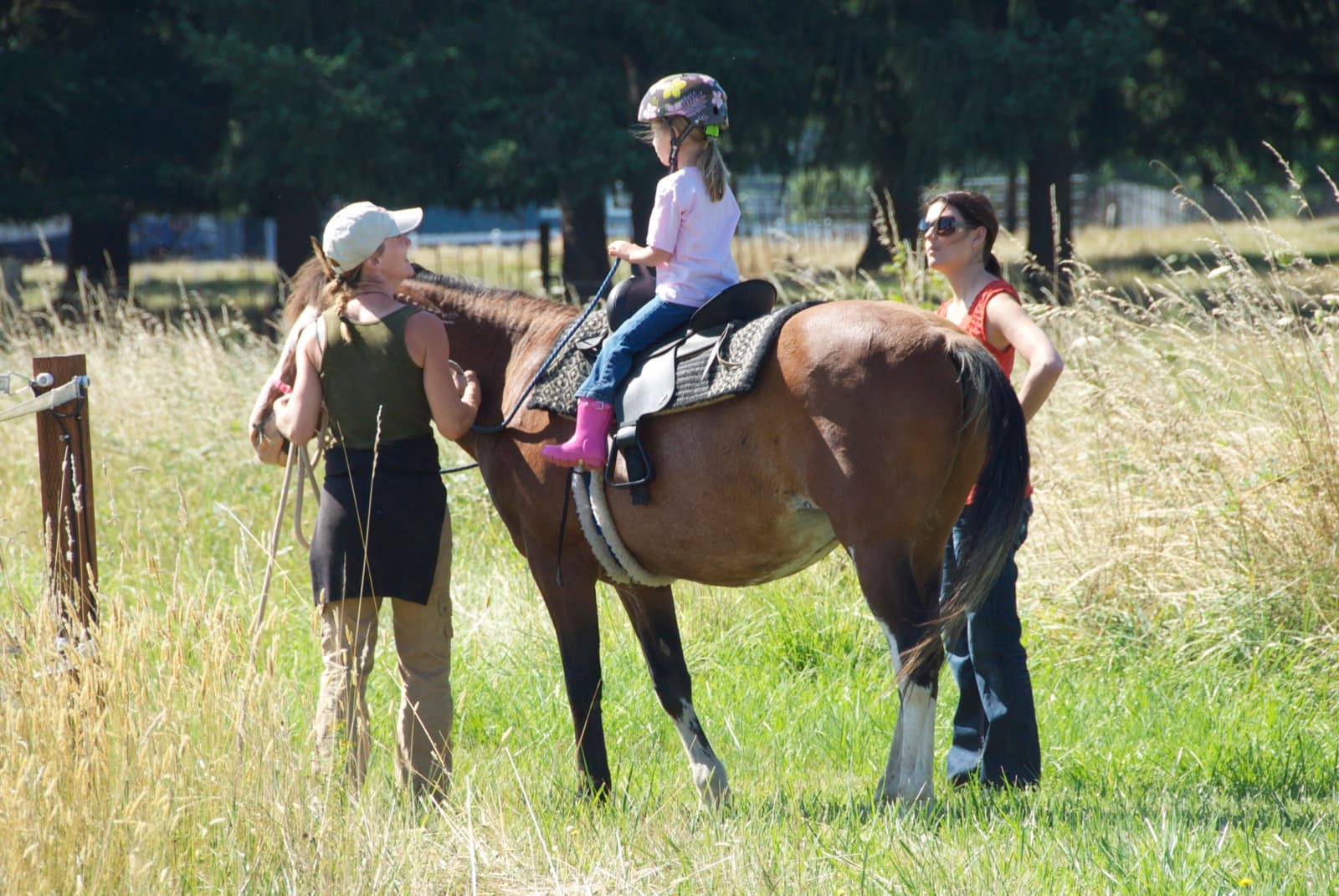 Pink Pony Ranch — cornelius piper saddle holding reins